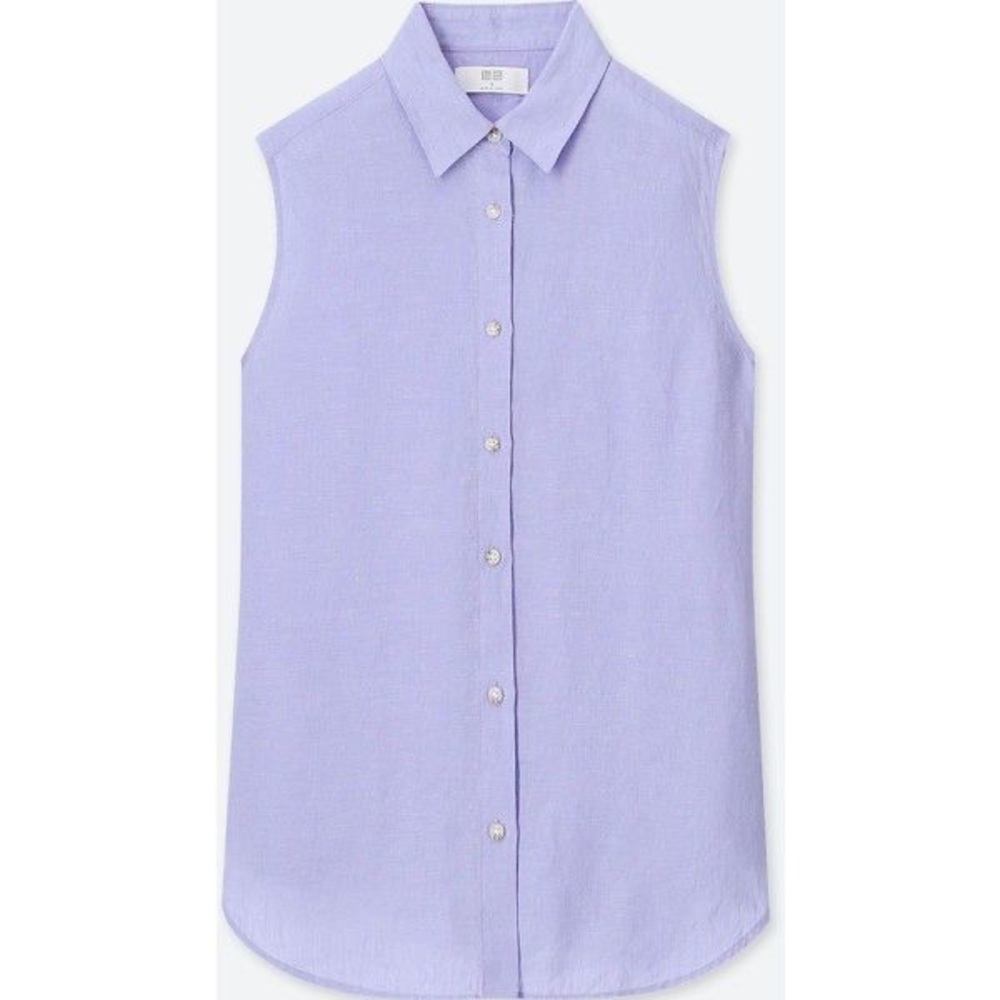 Uniqlo Lilac Linen Top